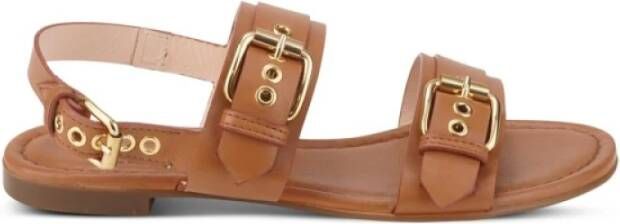 AGL Flat Sandals Brown Dames