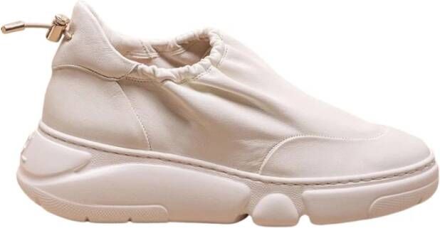 AGL Lederen sneakers in nappa -stijl White Dames