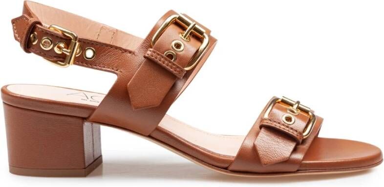 AGL Leren sandalen met Maxi-gespen