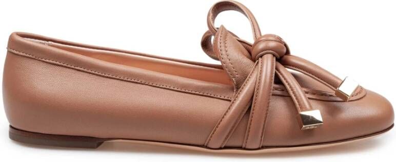 AGL Leren strikmocassin in cacao