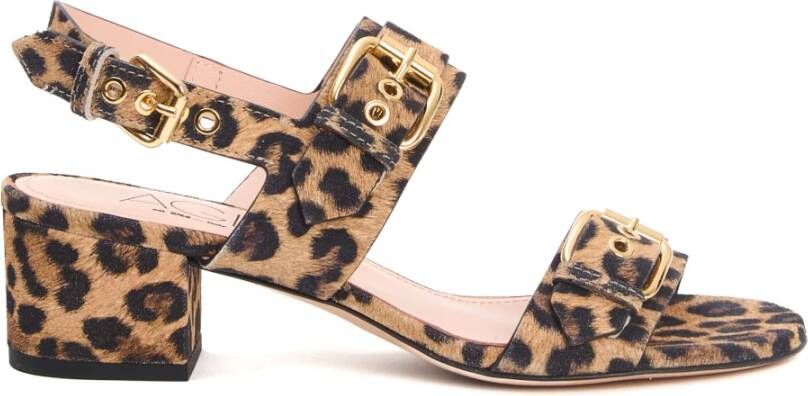 AGL Luipaardprint Beige Sandalen