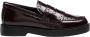AGL Mokka Leren Loafer Lichtgewicht Rubberen Zool - Thumbnail 1