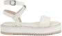 AGL Witte Casual Open Platte Sandalen White Dames - Thumbnail 1