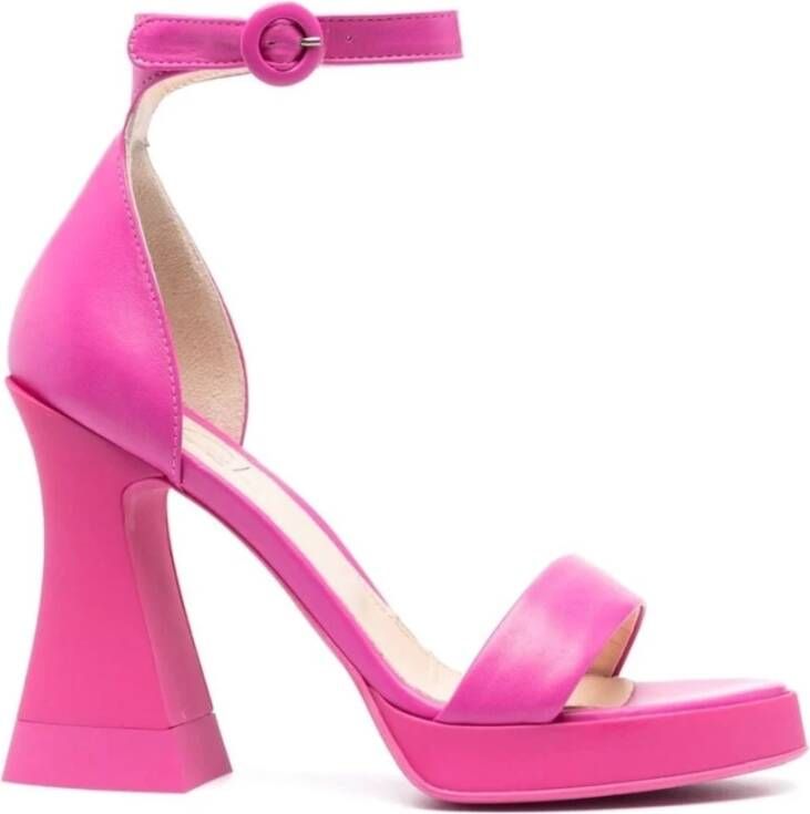 AGL Roze Platte Enkelsandalen voor Vrouwen