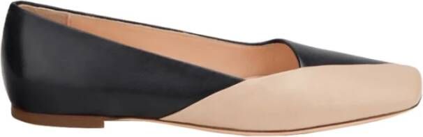 AGL Vierkante Neus Leren Ballet Flats Multicolor Dames