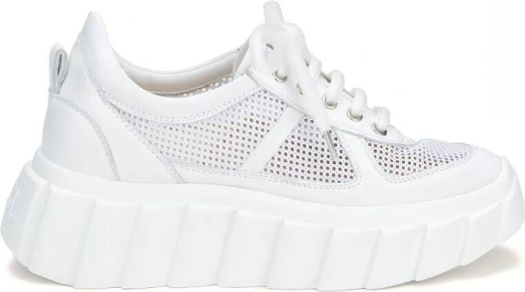 AGL Witte Leren Sneakers voor Vrouwen White Dames