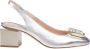 AGL Zilveren Leren Slingback met Juweeldetail Gray Dames - Thumbnail 1