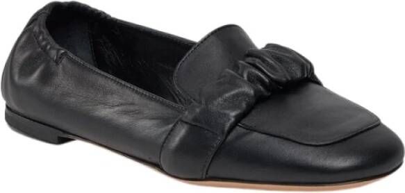 AGL Zwarte Kalfsleren Loafers Slip-On Stijl Black Dames