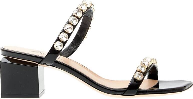 AGL Zwarte Strass Ciabatta Black Dames