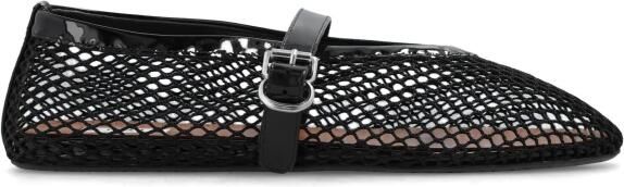 Alaïa Zwarte visnet ballerina flats Black Dames