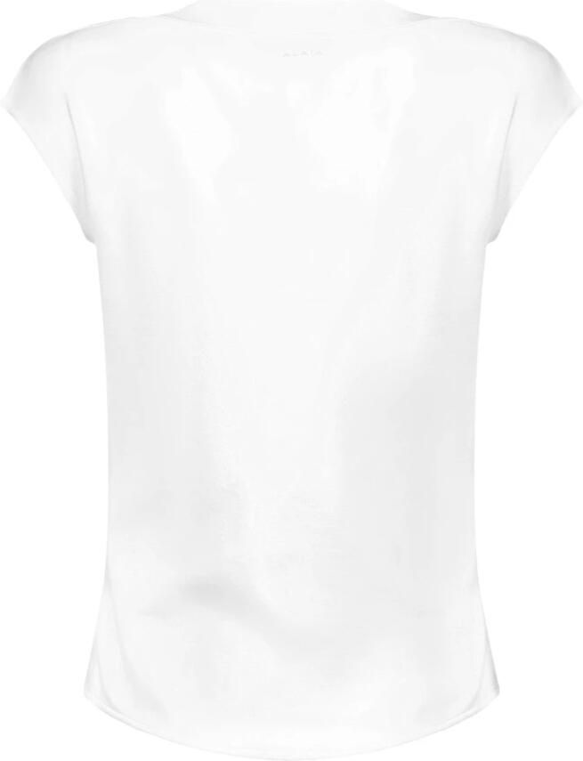 Alaïa Ribgebreide T-shirt met boothals - Foto 2
