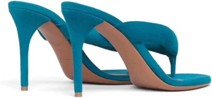 Alaïa Sandalen met hoge hak en teenband in suède - Foto 4