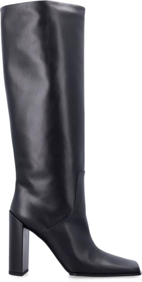 Alaïa Vierkante knielaarzen in kalfsleer