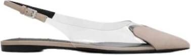 Alaïa Beige Heart Flat Slingback Schoenen