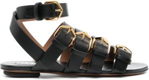 Alaïa Flat Sandals Zwart Dames