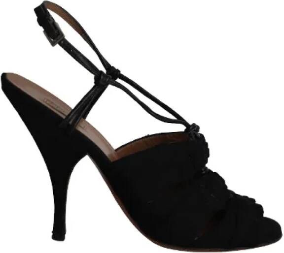 Alaïa Pre-owned Cotton sandals Black Dames