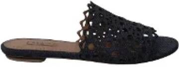 Alaïa Pre-owned Cotton sandals Blue Dames