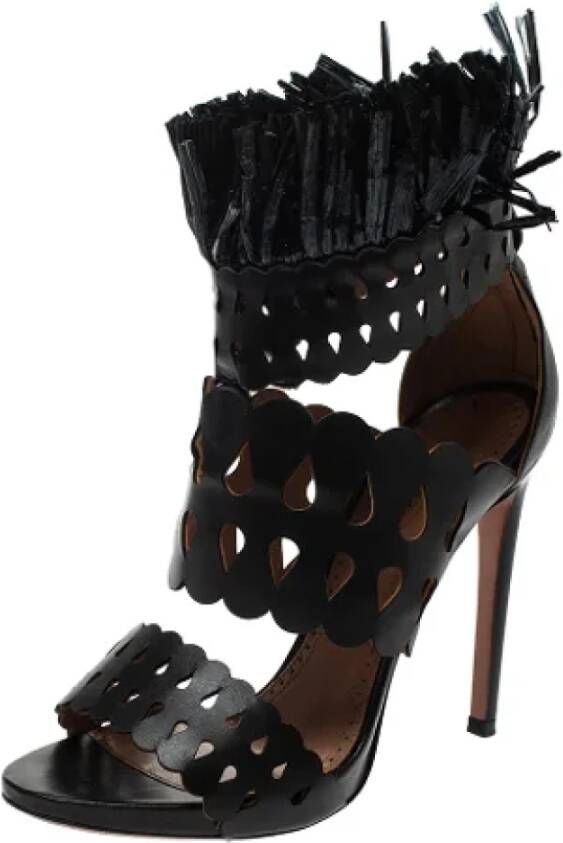 Alaïa Pre-owned Leather sandals Black Dames