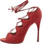 Alaïa Pre-owned Suede heels Red Dames - Thumbnail 1