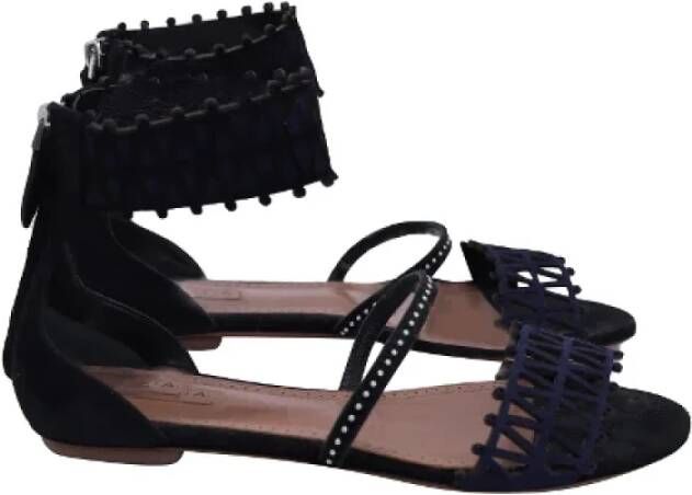 Alaïa Pre-owned Suede sandals Black Dames