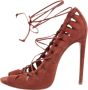 Alaïa Pre-owned Suede sandals Brown Dames - Thumbnail 1