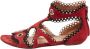 Alaïa Pre-owned Suede sandals Red Dames - Thumbnail 1