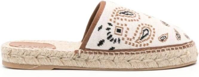 Alanui Beige Gebreide Espadrille Muiltjes Vrouwen Beige Dames