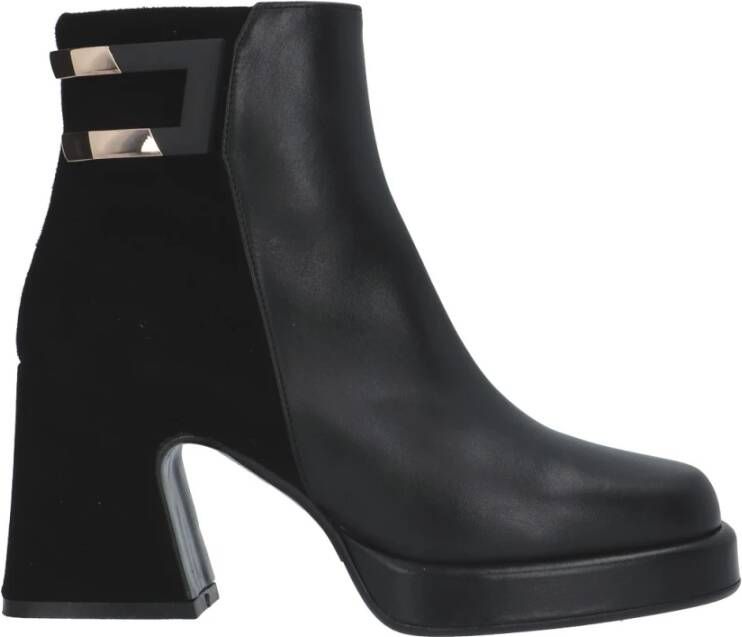 Albano Zwarte Leren Enkellaars - Foto 3