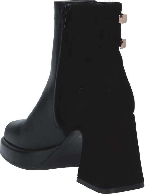 Albano Zwarte Leren Enkellaars