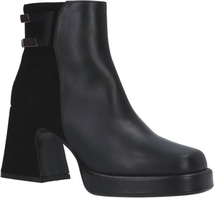 Albano Zwarte Leren Enkellaars - Foto 2