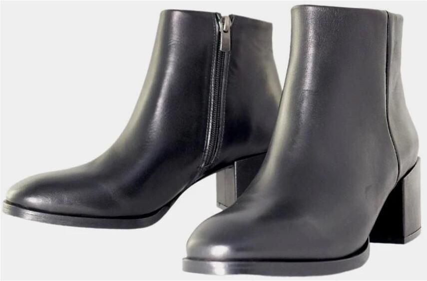 Albano Zwarte Leren Laarzen