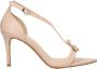 Albano Beige Leren Sandalen met Steendetail - Thumbnail 1