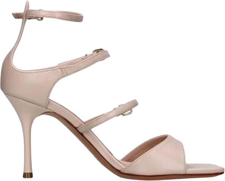Albano Beige Sandalen met Dubbele Band