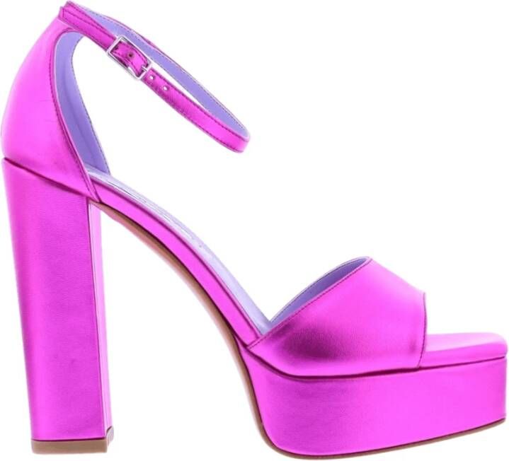 Albano Dames Sandalo Metallic Fuxia Pink Dames