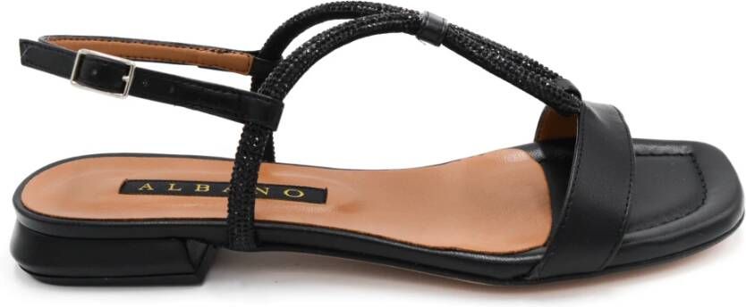 Albano Flat Sandals Zwart Dames