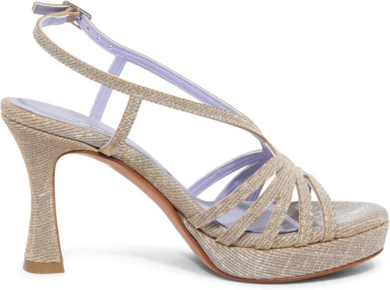 Albano Lurex Sandaal Goud Zilver Nacht Beige