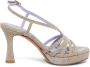 Albano Lurex Sandaal Goud Zilver Nacht Beige - Thumbnail 1