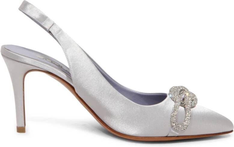 Albano Satin Slingback Schoenen Zilver Model 3229 70