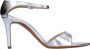Albano Zilveren leren sandalen met enkelband - Thumbnail 1