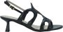 Albano Zwarte leren sandalen met verstelbare band - Thumbnail 1