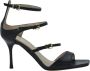 Albano Zwarte Sandalen met Dubbele Bandjes - Thumbnail 1