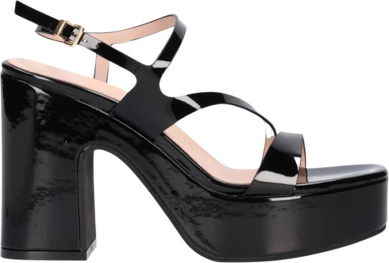 Albano Zwarte Sandalen van Lakleer