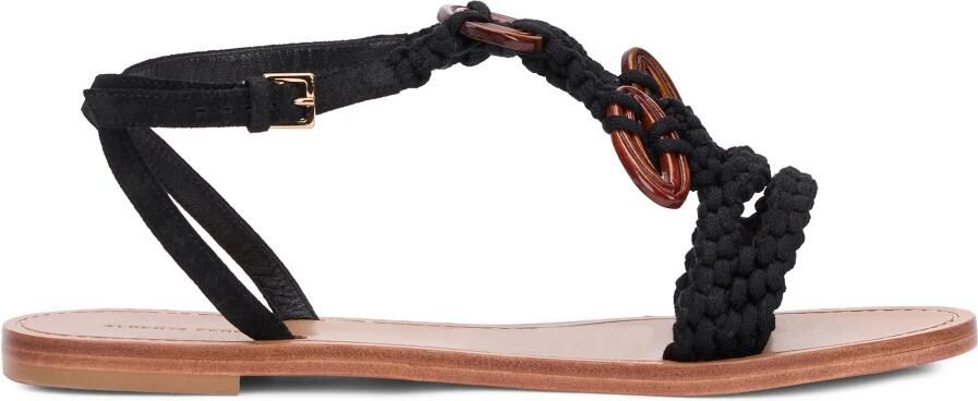 Alberta Ferretti Braided Strap Flat Sandalen