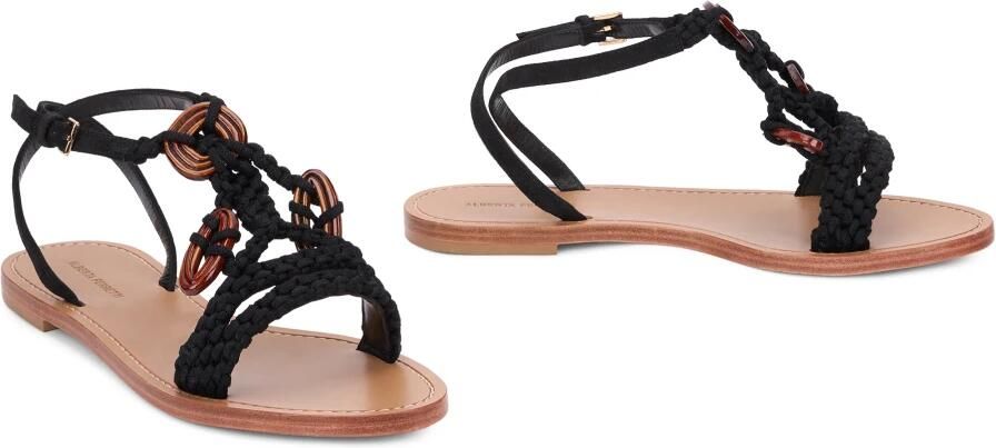Alberta Ferretti Braided Strap Flat Sandalen - Foto 3