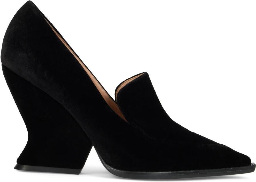 Alberta Ferretti Elegante fluwelen pumps met hak