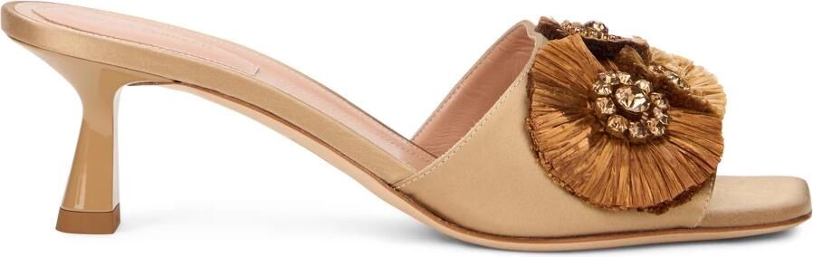 Alberta Ferretti Satijnen mules met hak