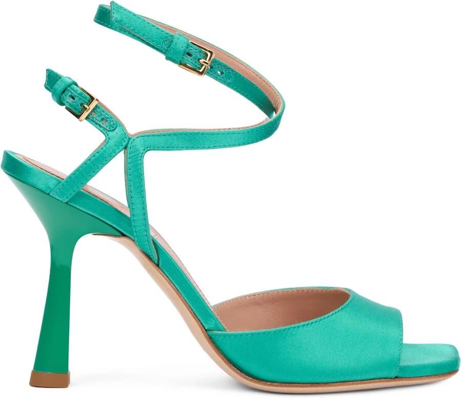 Alberta Ferretti Satijnen Sandalen met Hak