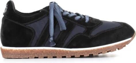 Alberto Fasciani Blauwe Sneakers van Suède en Nylon met Kurk- en Latexzool Blue Dames