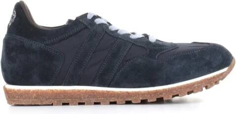 Alberto Fasciani Blauwe Sneakers van Suède en Nylon met Kurk- en Latexzool Blue Dames