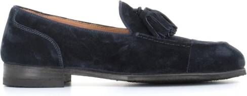 Alberto Fasciani Donkerblauwe Suède Mocassins Blue Dames